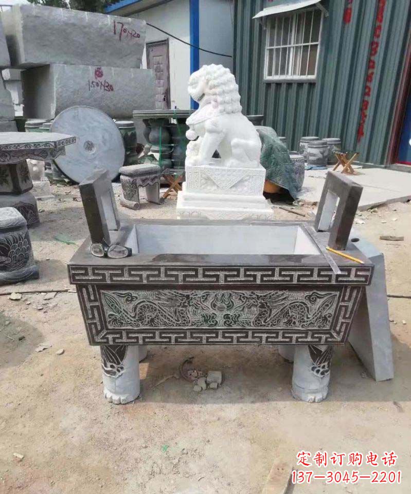 宁波精美大理石香炉雕塑