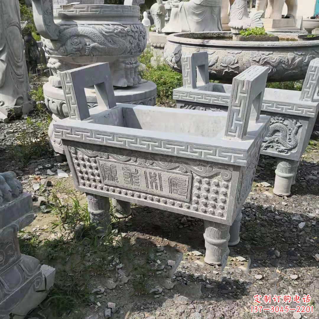 宁波精美大理石香炉石雕
