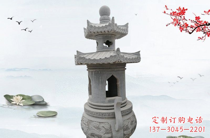 宁波精美工艺石香炉雕塑