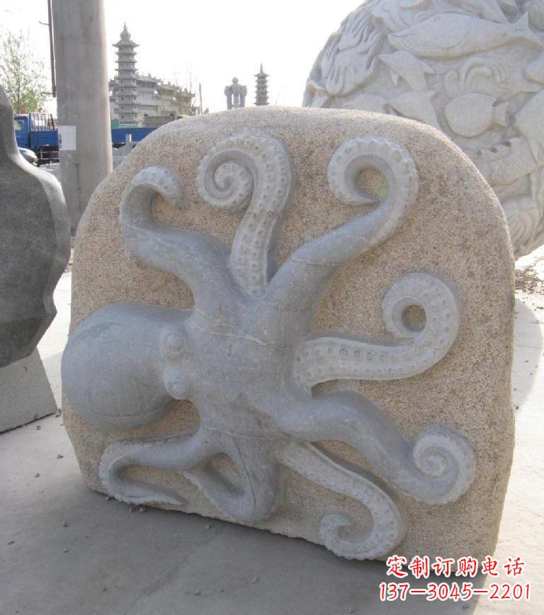 宁波精美大理石章鱼雕塑