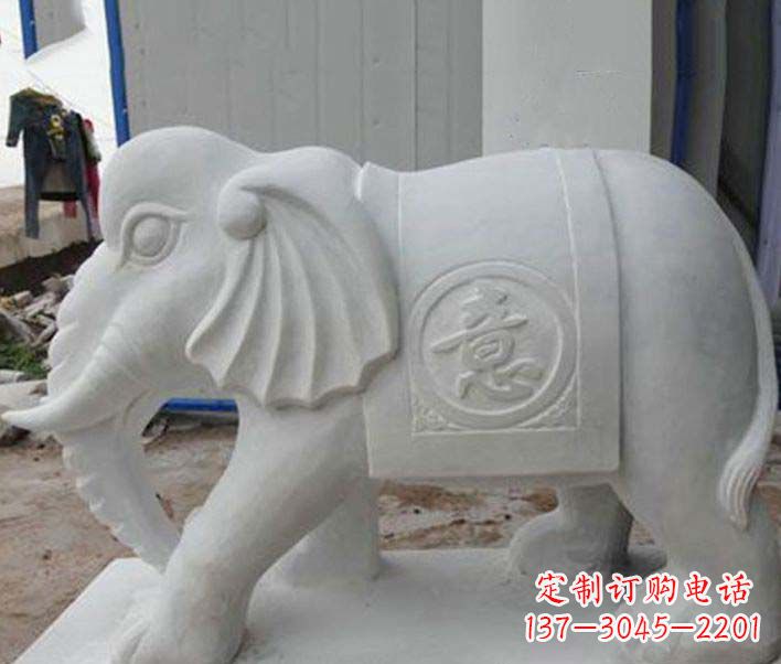 宁波传承财富祝福,大理石招财大象雕塑