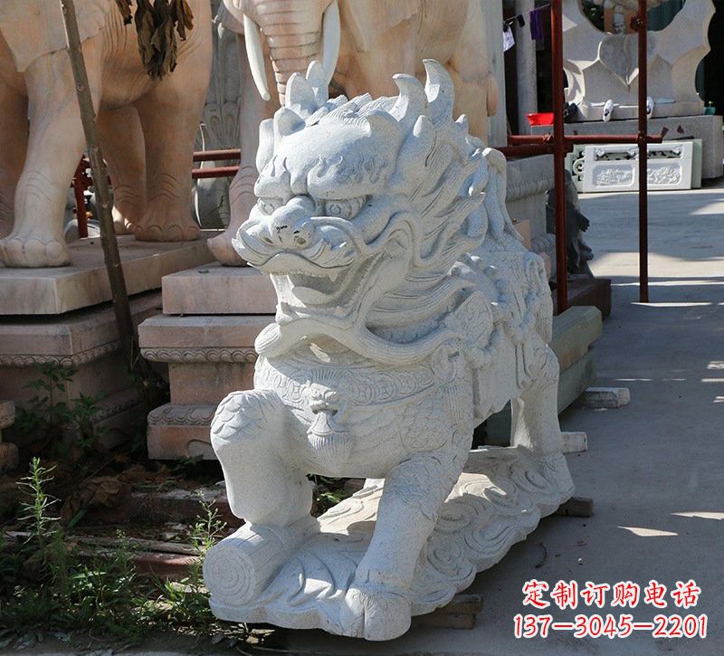 宁波大理石镇宅——麒麟雕塑