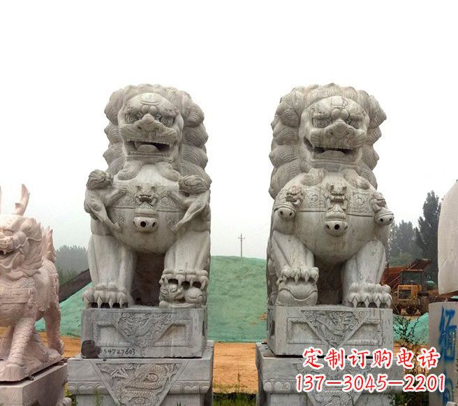 宁波传统大理石狮子雕塑