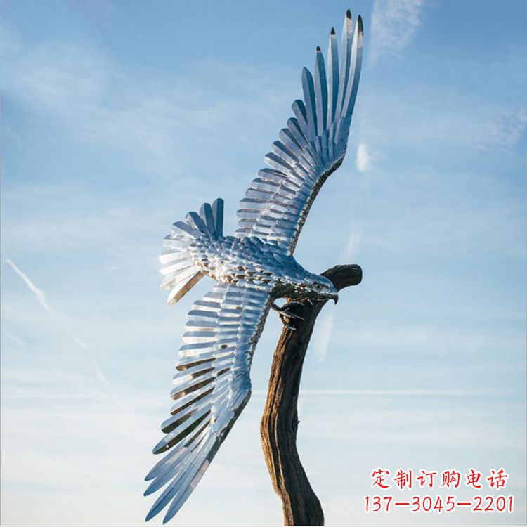宁波大鹏展翅老鹰不锈钢雕塑