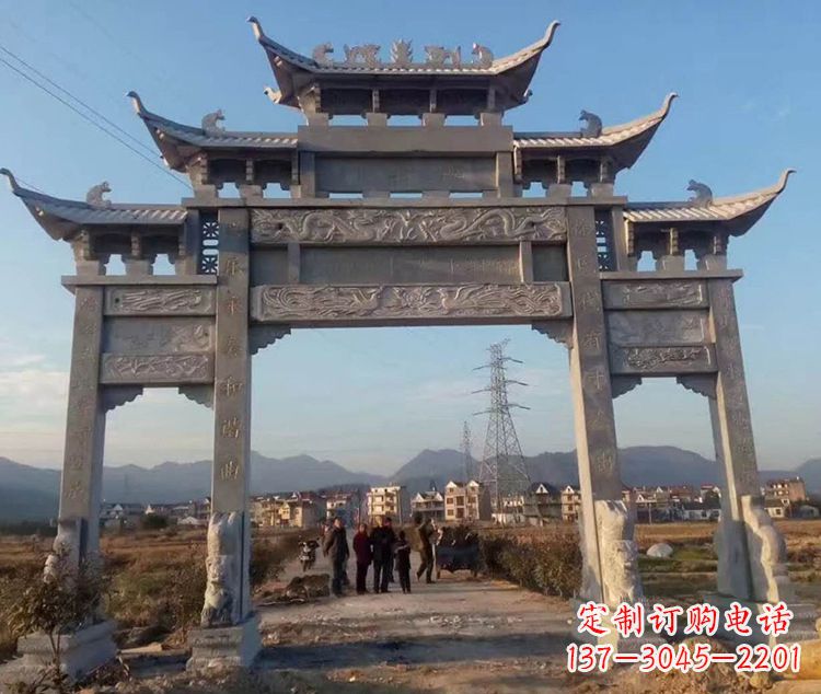 宁波大石牌坊雕塑—中领雕塑定制专业