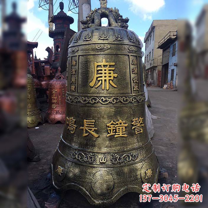 宁波特色大型铜钟雕塑