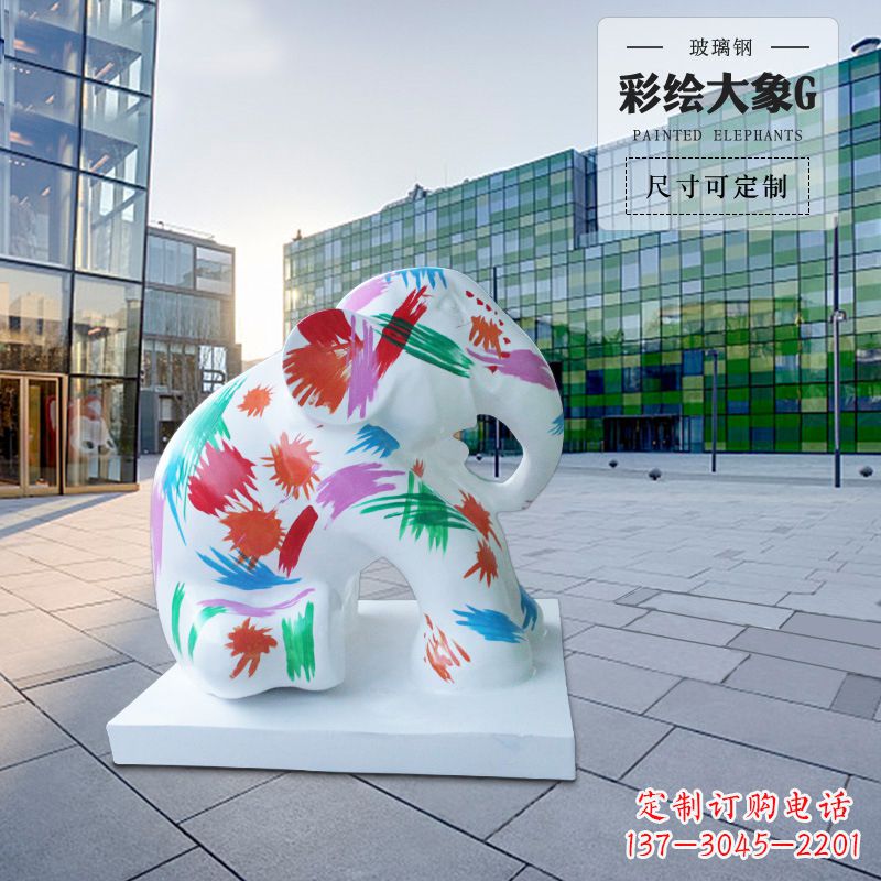 宁波精致玻璃钢大象雕塑