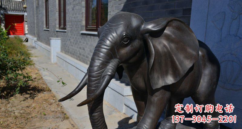 宁波大象动物铜雕 (2)