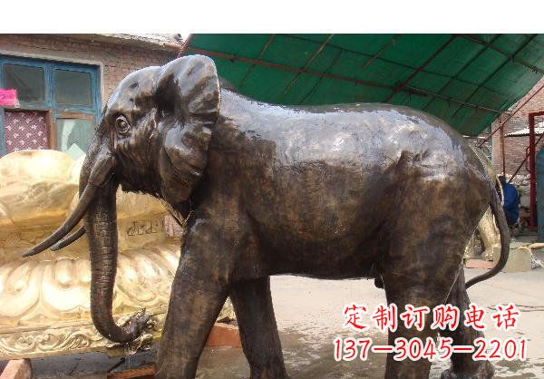 宁波精美大象铜雕塑