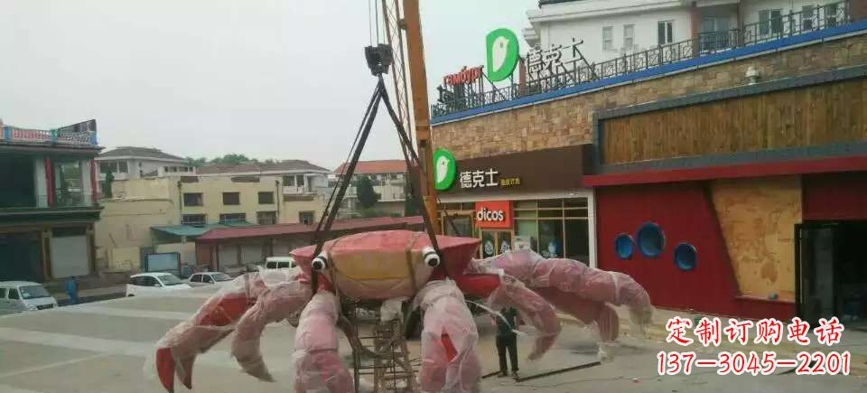 宁波大型不锈钢螃蟹雕塑11