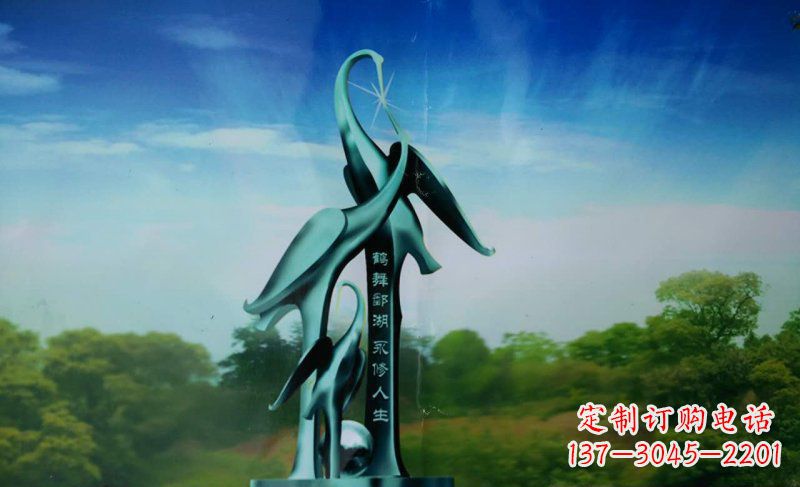 宁波精致的不锈钢仙鹤雕塑