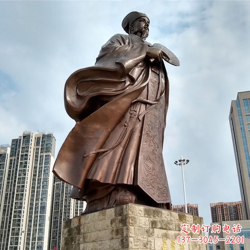 宁波珍贵的雕塑艺术--诸葛亮卧龙先生