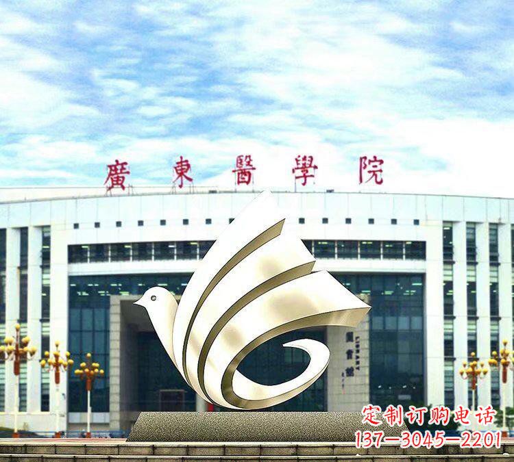 宁波大型抽象和平鸽校园雕塑