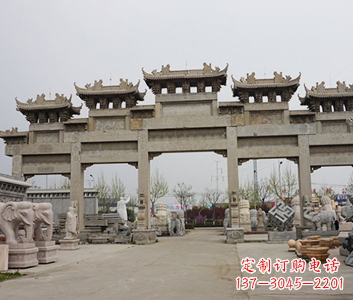 宁波精美牌坊石雕定制