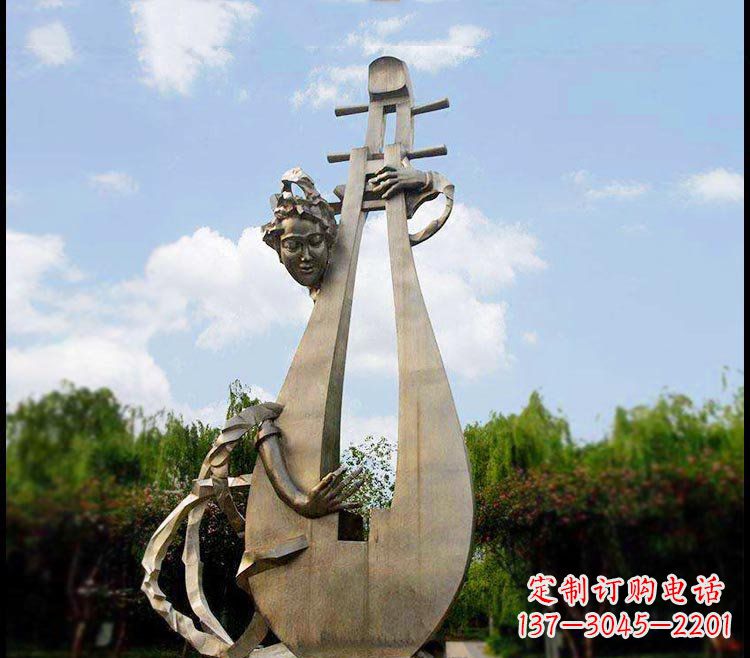 宁波精美铜雕琵琶雕塑