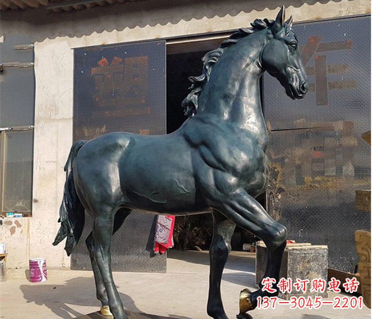 宁波中领雕塑大型公园铸铜马雕塑