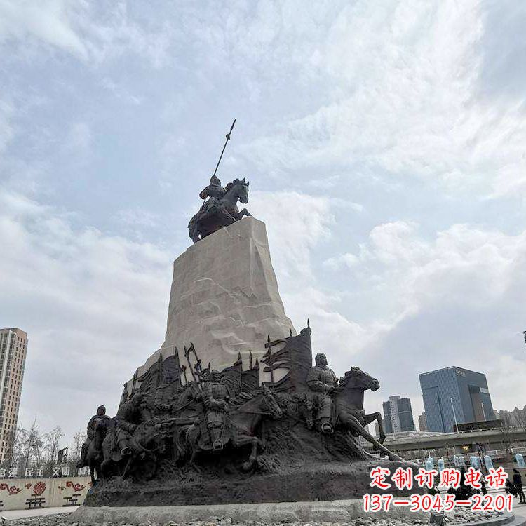 宁波大型霍去病景观雕塑-中国历史名人西汉名将石雕像