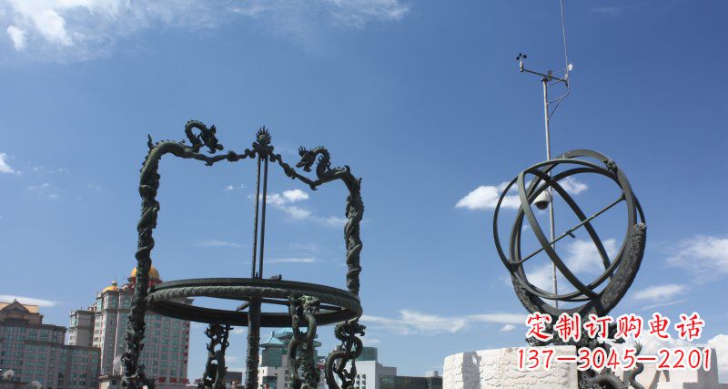 宁波中领雕塑浑天仪雕塑 铜雕景观构筑