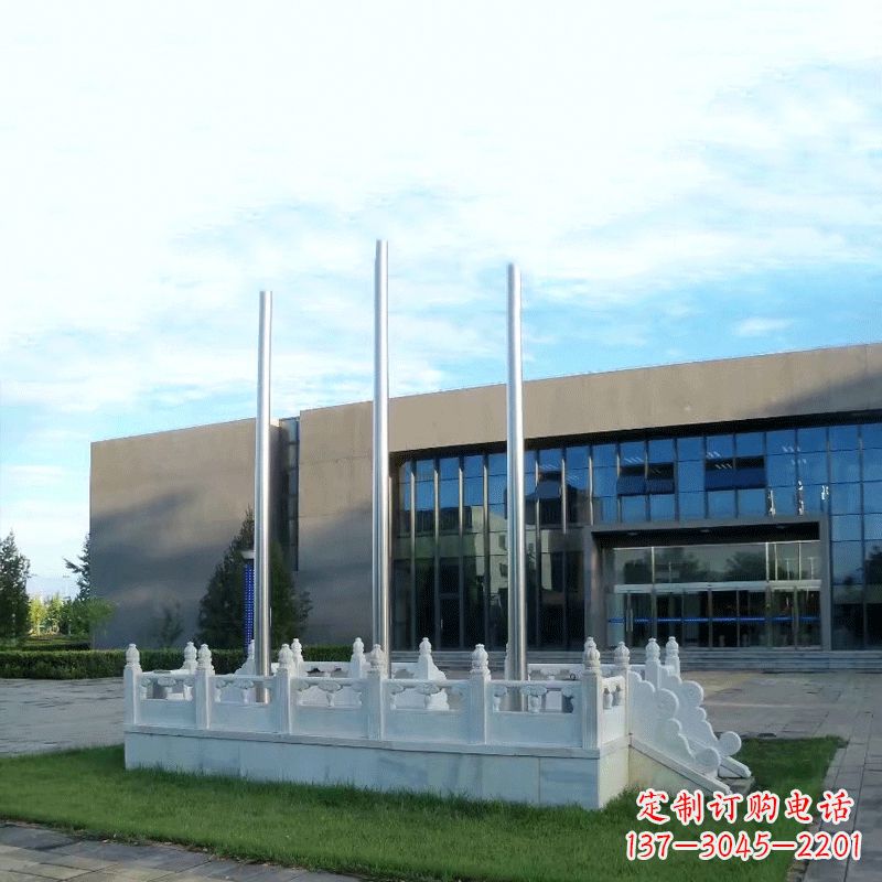 宁波精美石雕升旗台雕塑