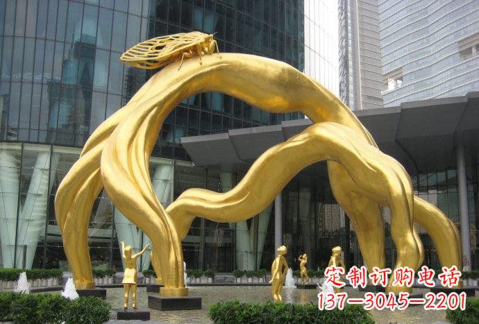 宁波大型树枝铜雕艺术景观