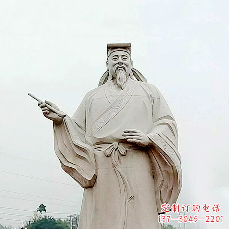 宁波精美石雕王羲之景观雕塑