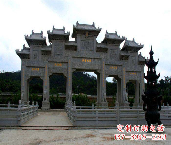 宁波精美石雕牌坊雕塑