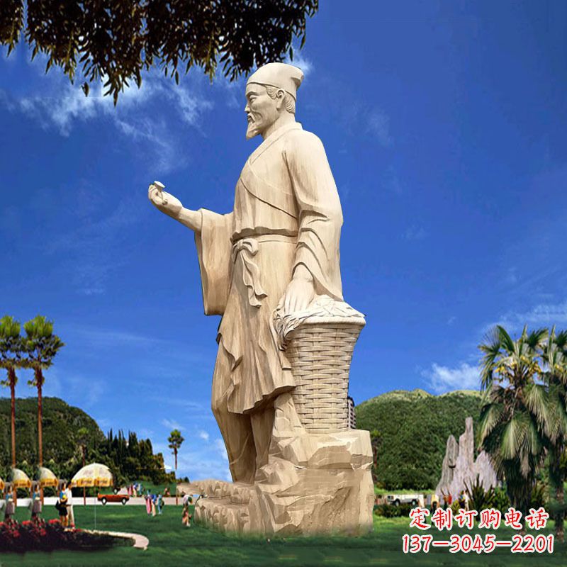 宁波传承万古神医药圣李时珍精美石雕像