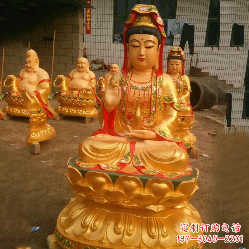 宁波完美体现观音神性的铸铜观音雕塑