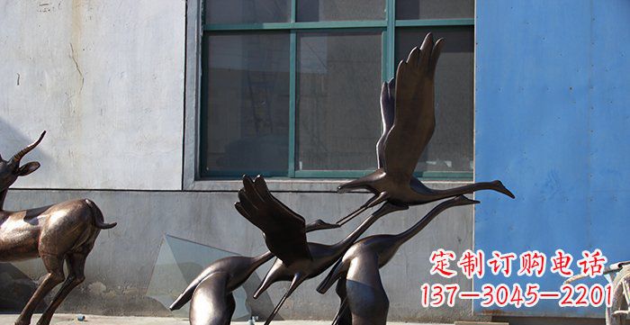 宁波大雁飞翔铸铜雕塑