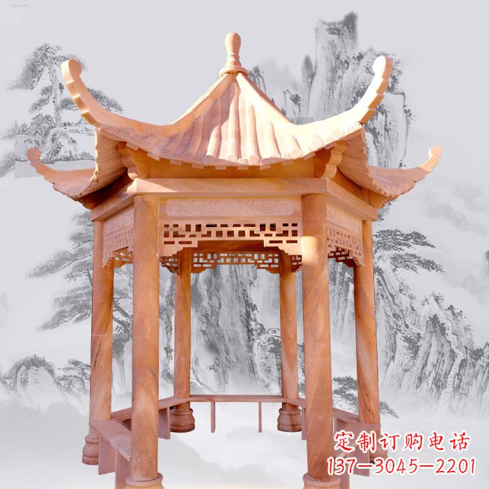 宁波优雅大理石雕刻凉亭