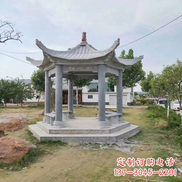 宁波中领雕塑 | 六角石凉亭公园雕塑