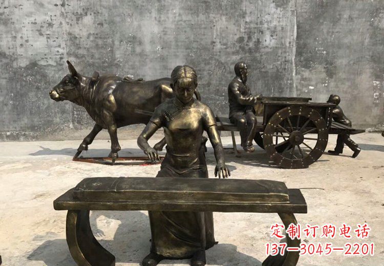 宁波精美绝伦的古筝铜雕