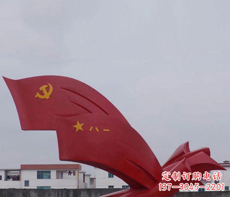 宁波精致可靠的不锈钢党旗雕塑