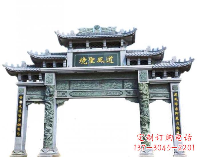 宁波精美石雕牌坊雕塑,为贵客营造至尊荣耀
