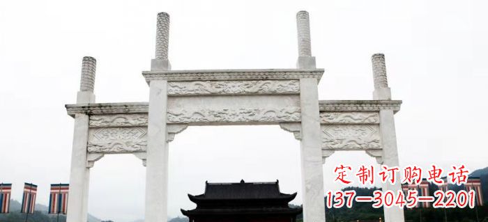 宁波领雕塑-定制道路牌坊雕塑