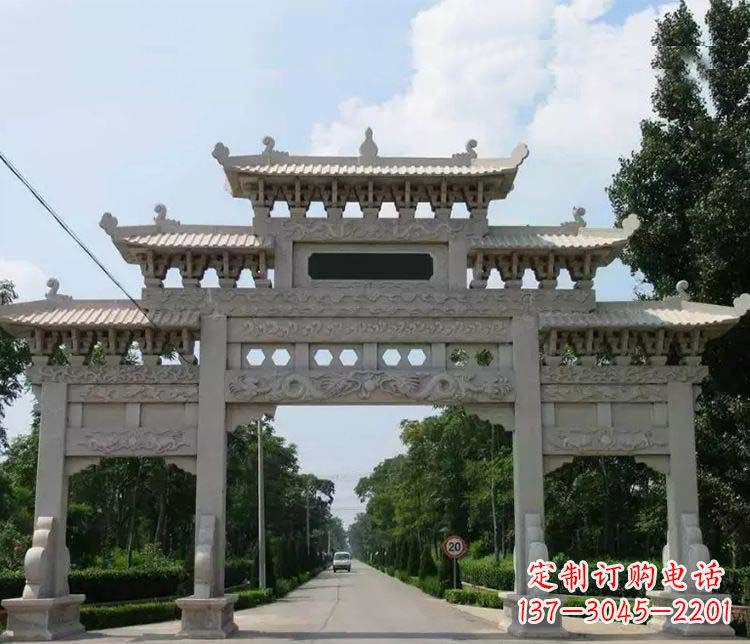 宁波定制牌坊雕塑,传承中国传统文化