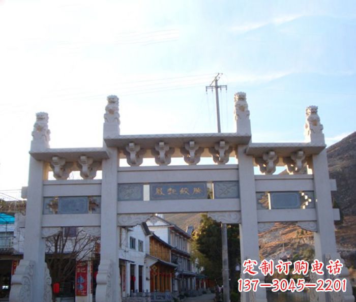 宁波领雕塑 - 三门石牌坊雕塑