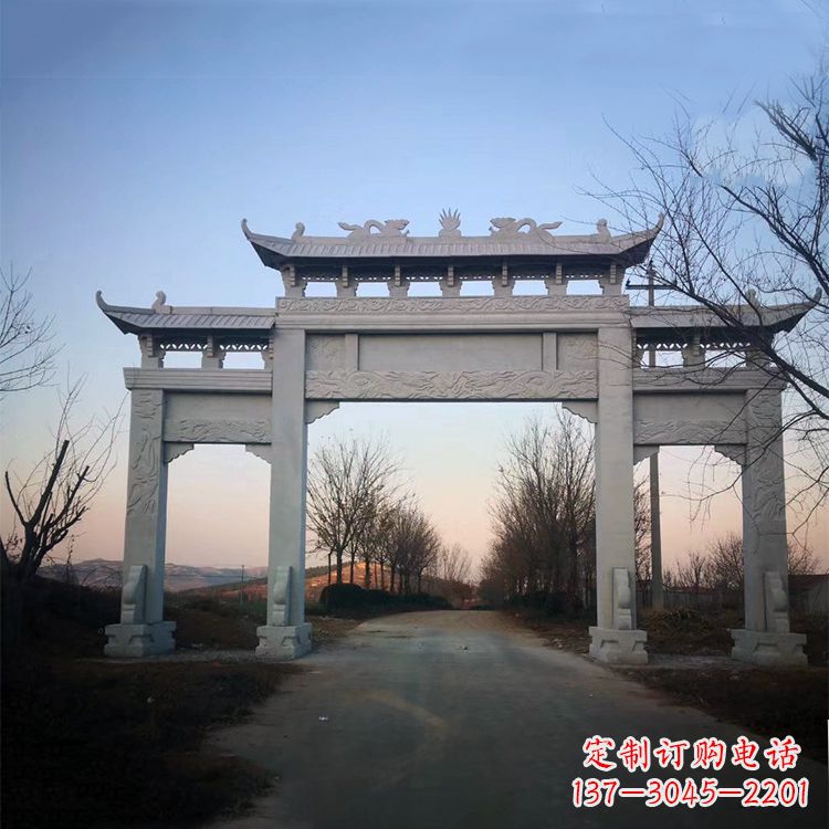 宁波品质卓越的道路三门石牌坊雕塑