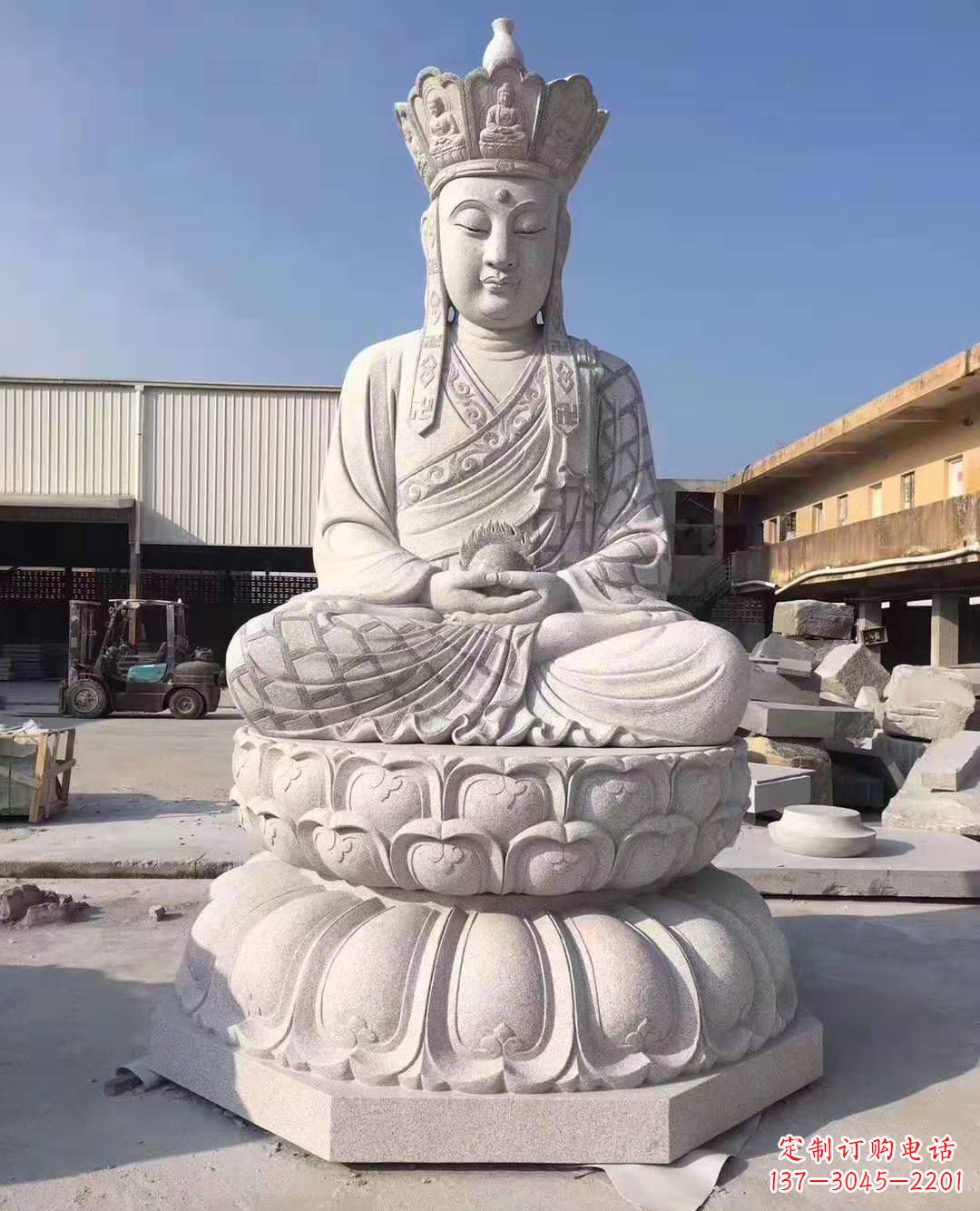 宁波精美雕塑——地藏王石雕佛像摆件