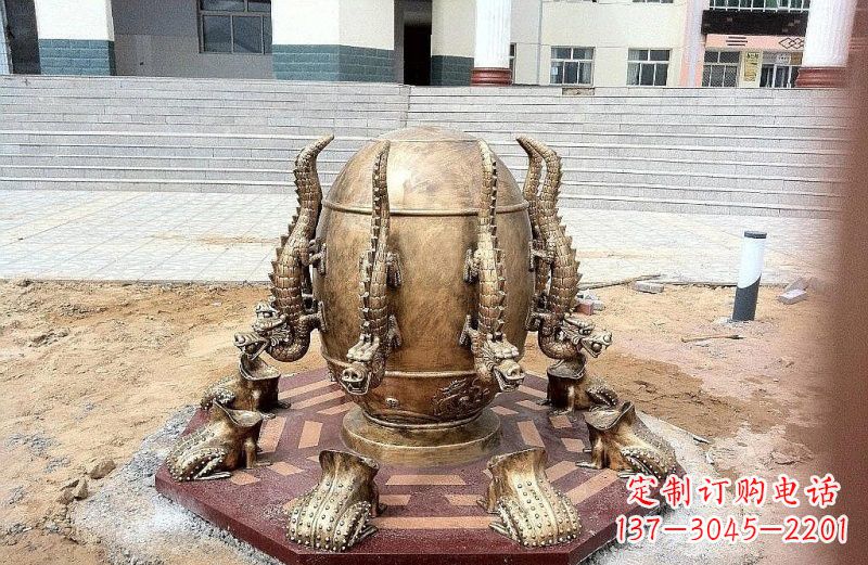 宁波精致细节 壮丽地动仪铜雕