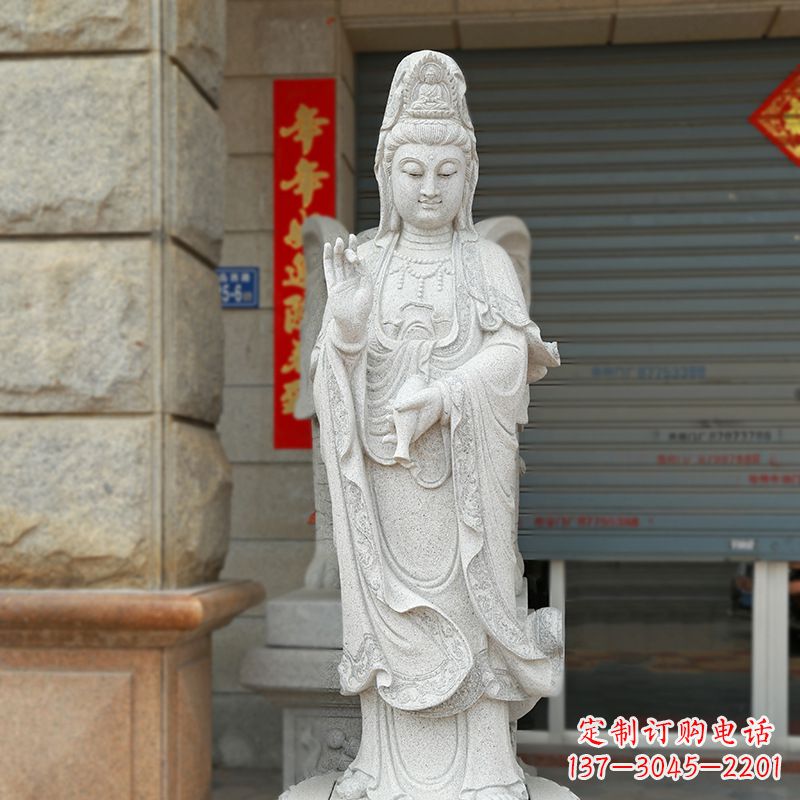 宁波经典青石观音雕塑