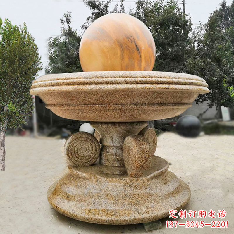 宁波中领雕塑最具创意的电动风水球雕塑