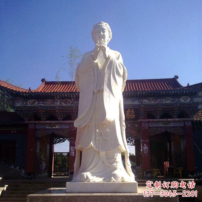 宁波以貂蝉为灵感的汉白玉石雕像
