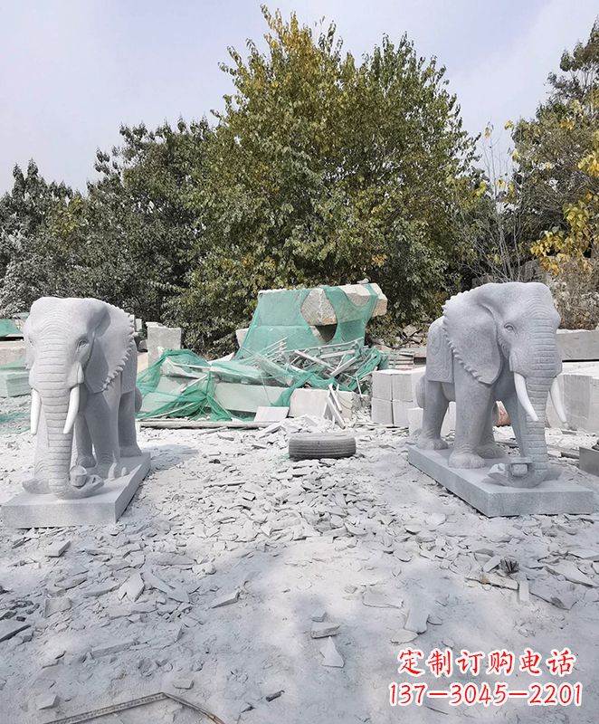 宁波优雅精美大象石雕