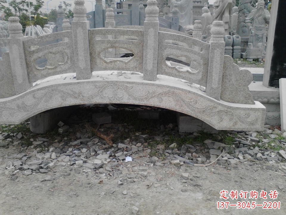 宁波精美石桥雕塑,点缀庭园之美