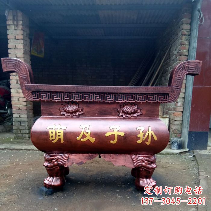 宁波特色铜香炉雕塑