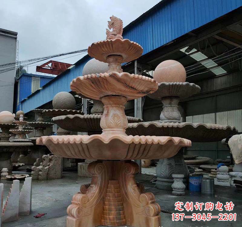 宁波跌水钵石雕喷泉