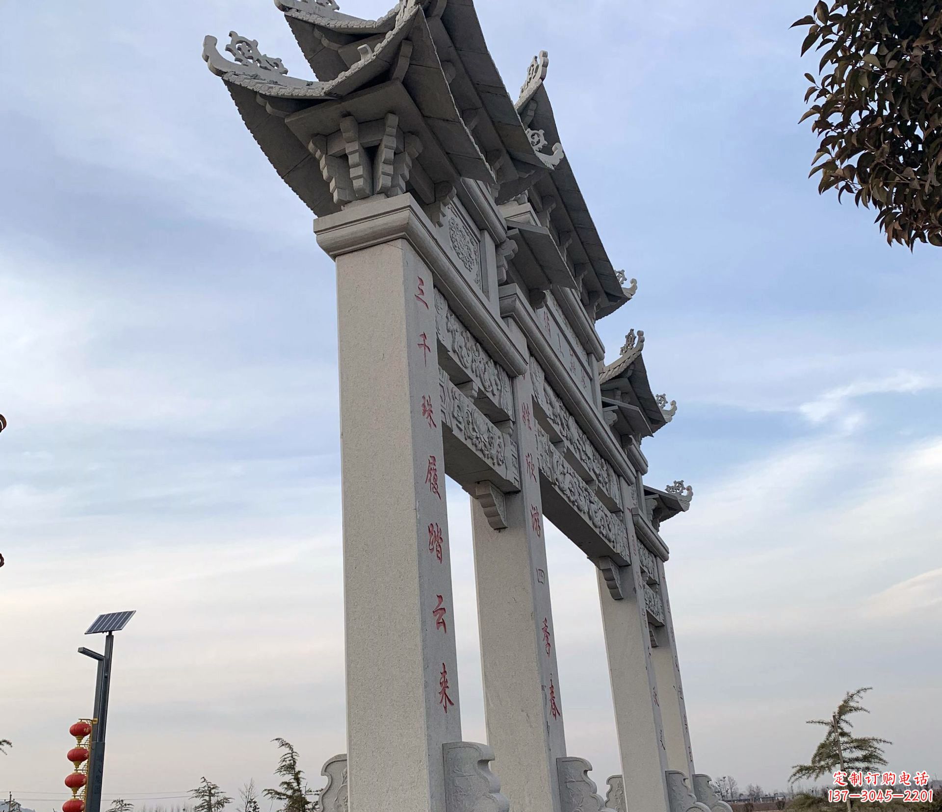 宁波东艺石雕牌坊牌坊雕塑定制