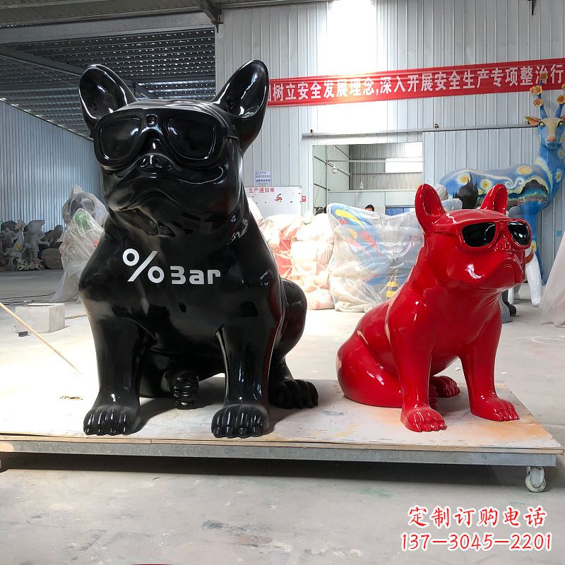 宁波精致可爱的不锈钢斗牛犬雕塑
