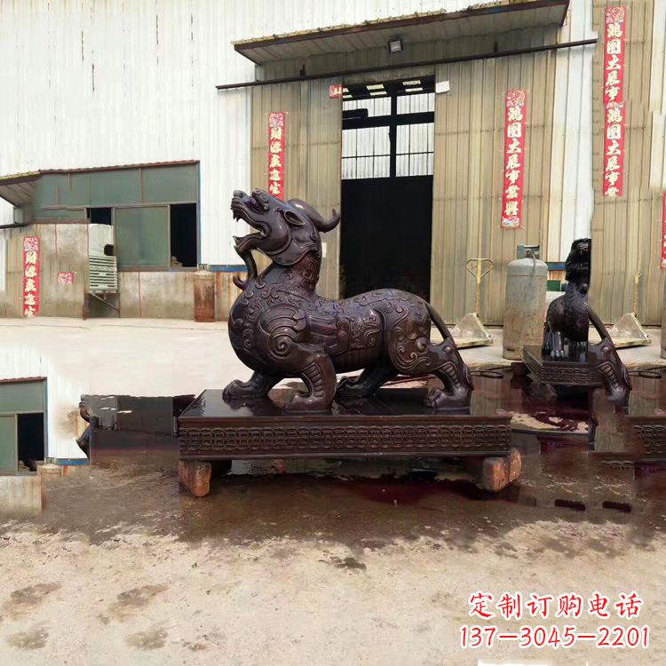 宁波独角兽铸铜雕塑—精雕细琢的艺术瑰宝